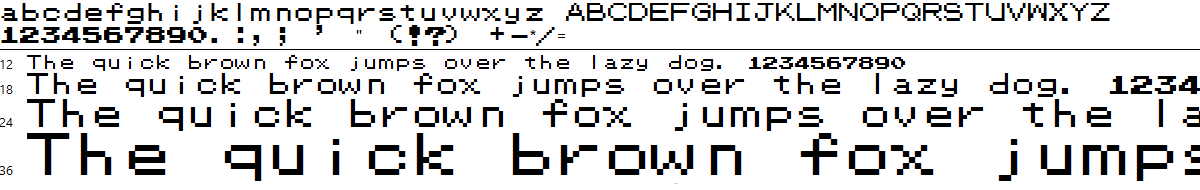 Pokemon Gameboy Font preview