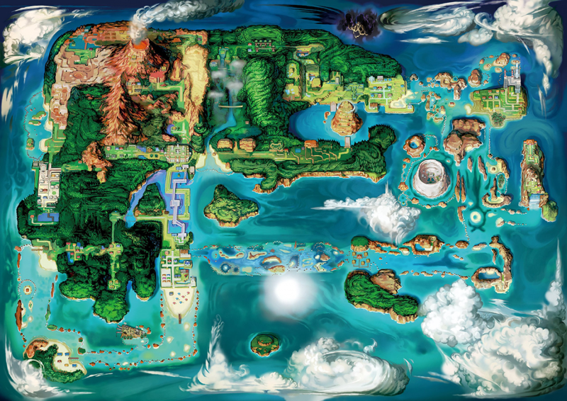 A map of the Hoenn region