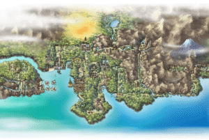 Artwork of the Johto region