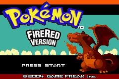 Pokemon Fire Red title screen