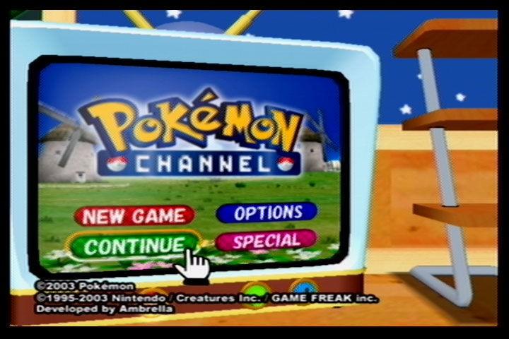Pokémon Channel title screen