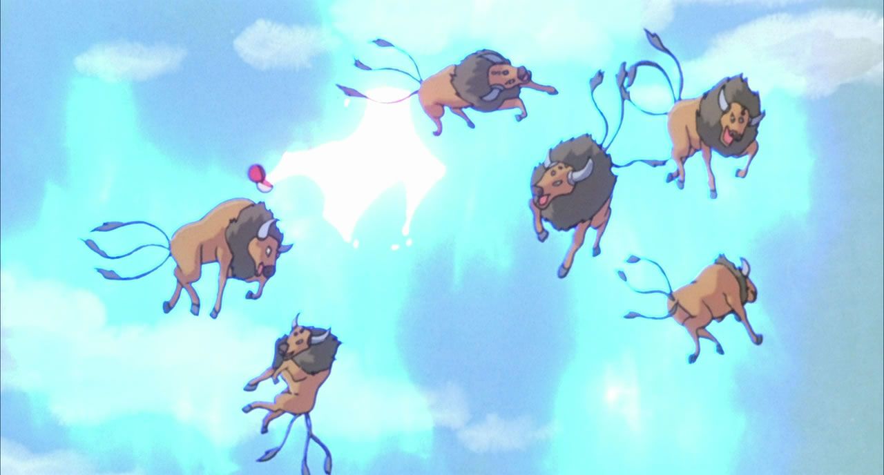 10 Mewtwo being used to restrain a herd of Tauros
