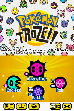 441897 pokemon trozei nintendo ds screenshot title screen with main