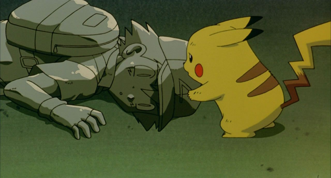 77 Pikachu tries to revive his master and friend 77 Pikachu tries to revive his master and friend