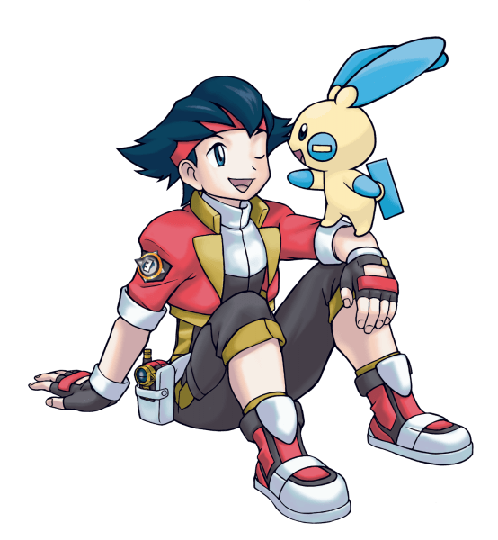 A Pokemon Ranger and his partner Pokemon