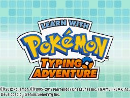 Learn with Pokémon Typing Adventure Title