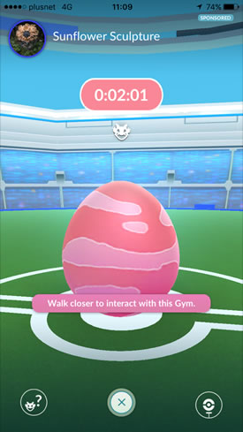 Raid boss about to arrive at gym