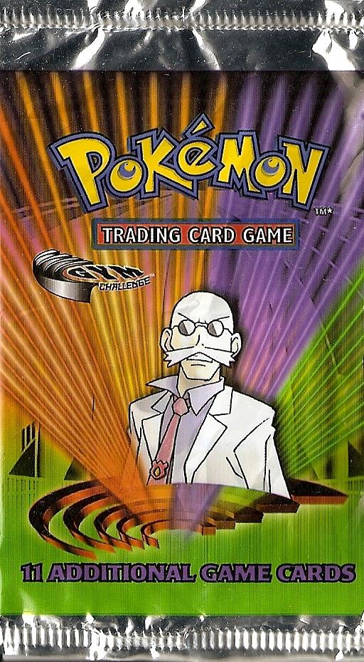 Pokemon TCG Gym Challenge booster pack, Blaine artwork