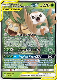 1 Rowlet & Alolan Exeggutor-GX