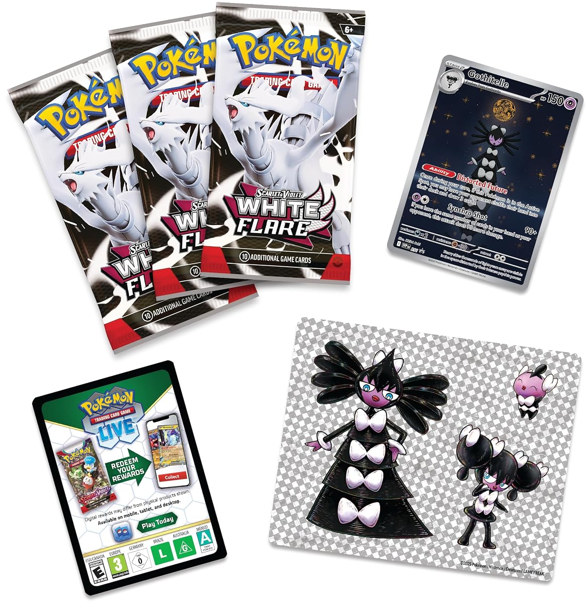 White Flare Tech Sticker Collection