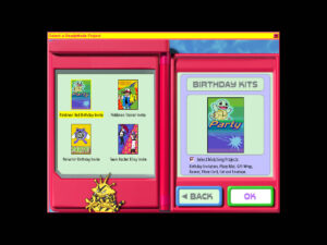 Birthday Kit Project selection screen