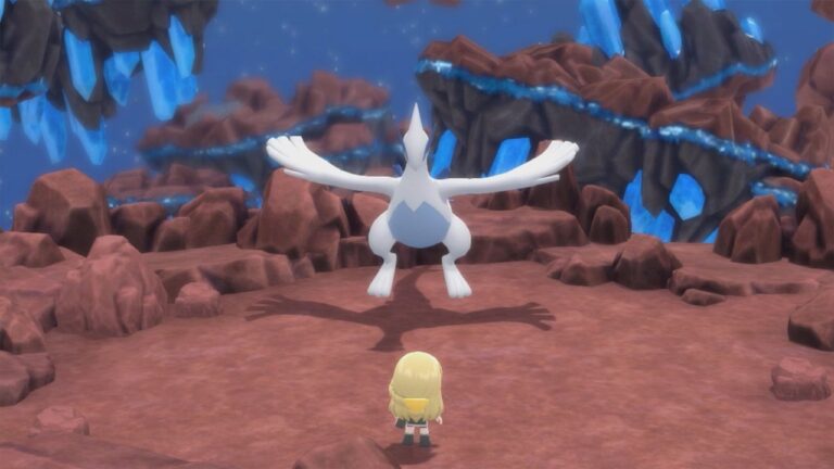 Lugia in a Strange Space room