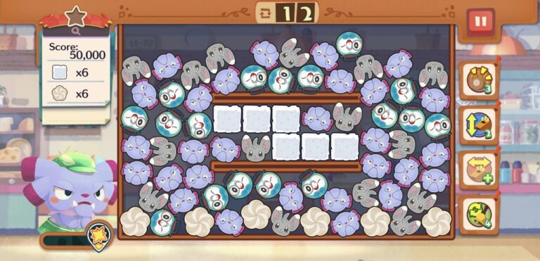 A Café ReMix puzzle board in progress