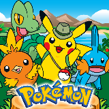 Camp Pokémon app icon with Pikachu, Treecko, Torchic and Mudkip