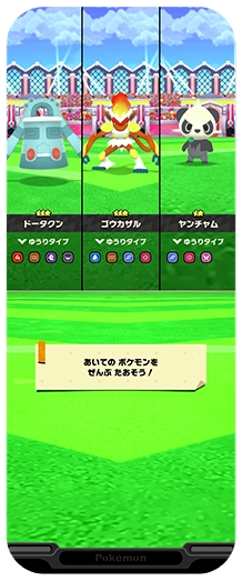The start of a Trainer Battle