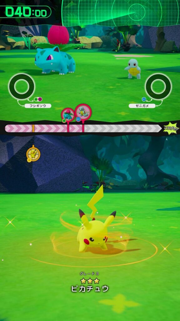 The start of a two-on-two battle in Pokémon Ga-Olé