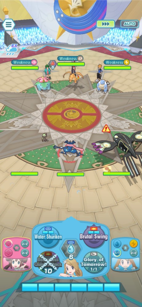 A three-on-three battle