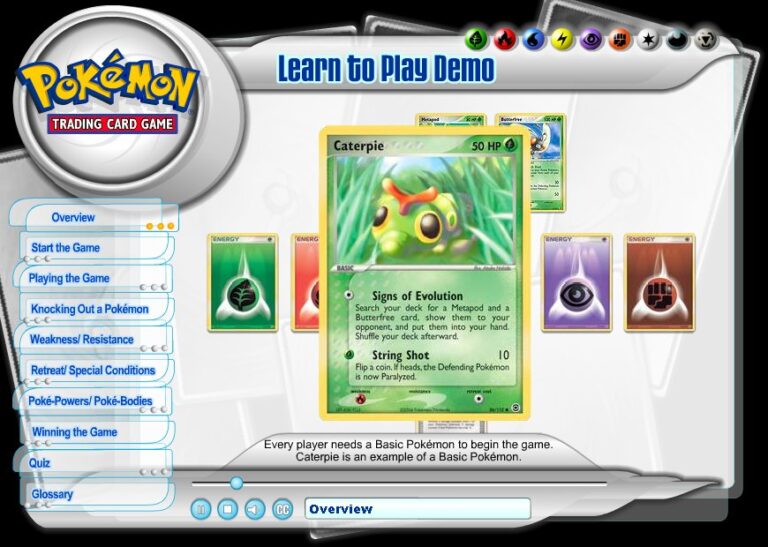 The Trading Card Game demo.
