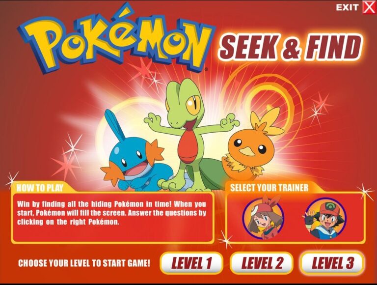 Pokémon Seek & Find title screen
