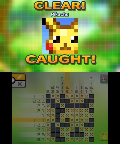 Pikachu caught after finishing its puzzle