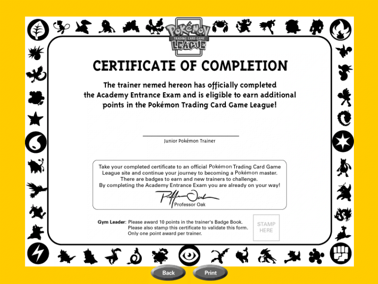An Academy Entrance Exam certificate from Version 2