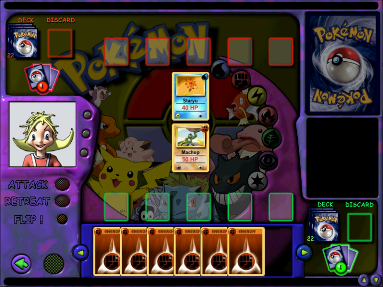 The Machop stage in Pokémon Play It! Version 2