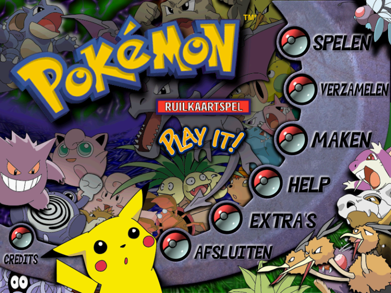 Main menu of the Dutch edition