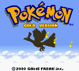 Pokémon Gold’s title screen; Ho-Oh takes flight.