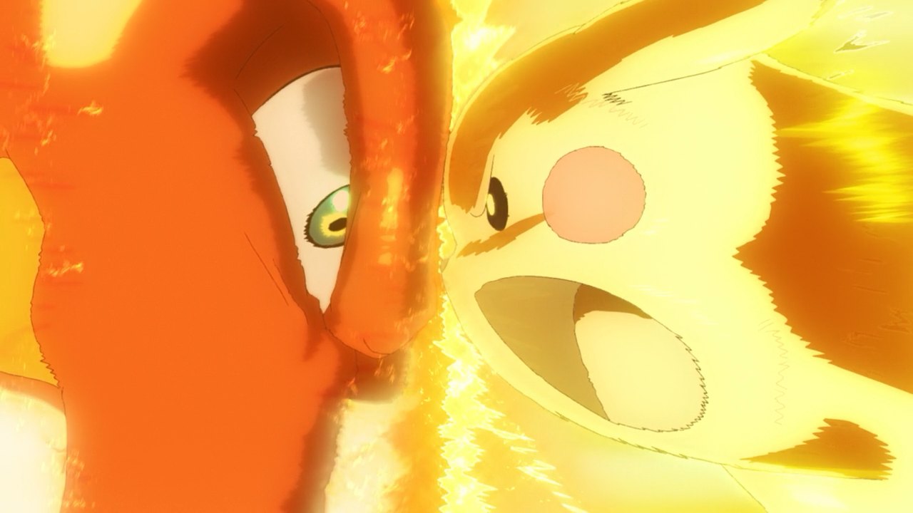 Pikachu and Leon’s Charizard face off in Partners in Time! (JN132)