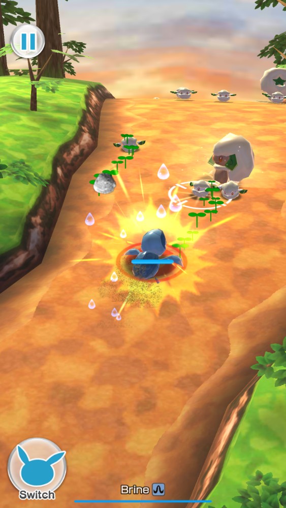 A stage in progress in Pokémon Rumble Rush