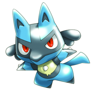 Lucario as a Rumble U toy