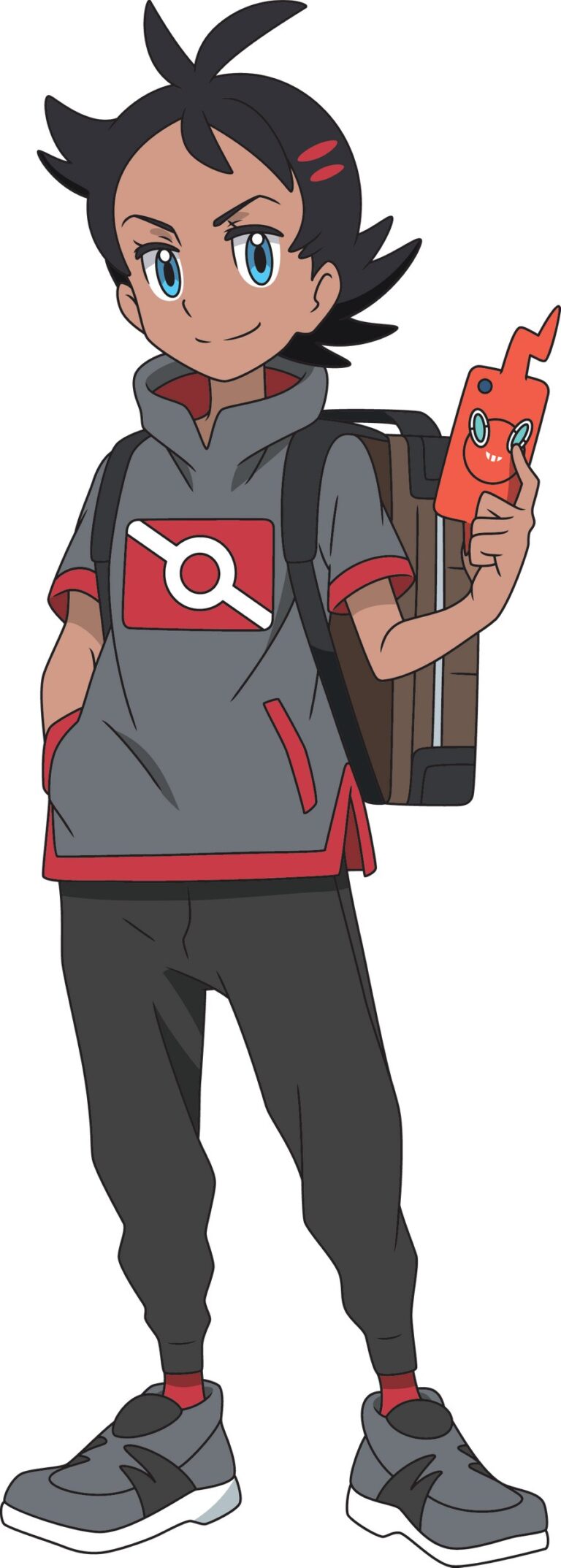 Goh, the season’s co-lead, who wants Mew as his first Pokémon and settles for Scorbunny in Mind-Boggling Dynamax! (JN005
