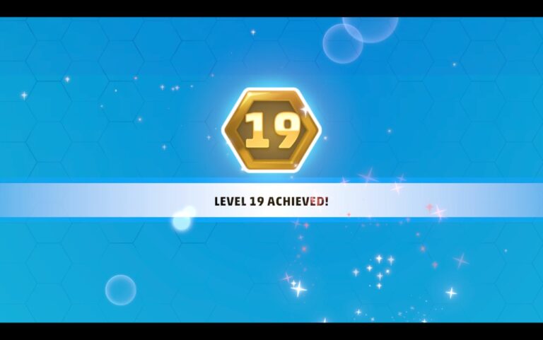 Trainer level-up screen